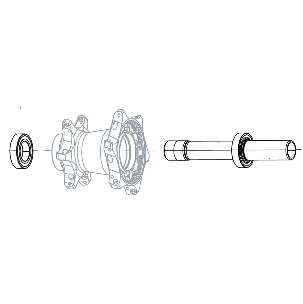 ZIPP Cognition Rim Brake NSW Front Wheel Axle Bearings #11.2018.032.000