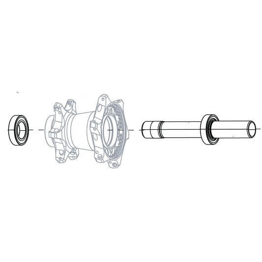 Framhjulsaxel ZIPP Cognition Rim Brake NSW Lager #11.2018.032.000
