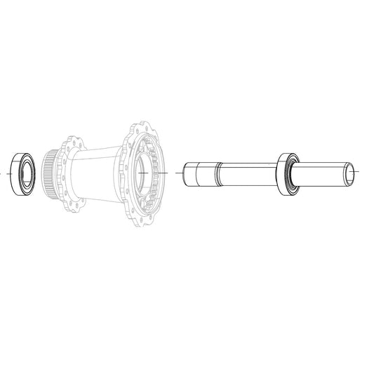 ZIPP Cognition NSW Disc Brake baghjulsaksel med baghjulsleje #11.2018.052.001