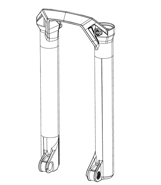 ROCKSHOX BOXXER D1 (2024+) gaffelrør 29" Sort