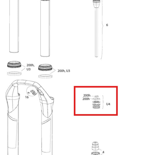 Kit Upgrade Sealhead pro vidlici ROCKSHOX SID 32 mm SID RLC A1(2017-2019)/RL B1-B2(2017-2019)/B4(2020+)