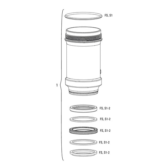 ROCKSHOX Air Can for Rear Shock, 165x38 mm #11.4118.033.009