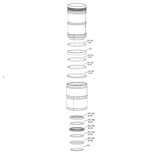 ROCKSHOX DEBONAIR Air Can for Rear Shock, 184x44 mm #11.4118.033.029