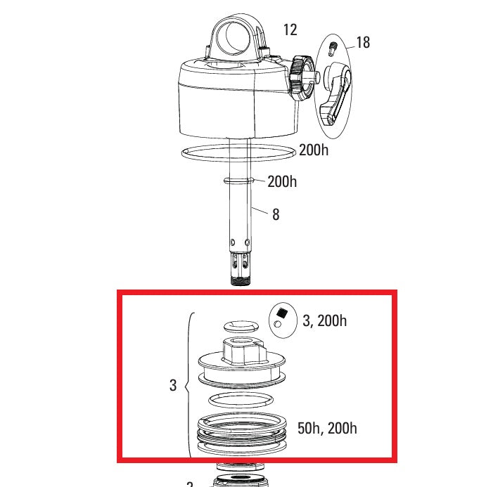 ROCKSHOX DELUXE A1-B2 (2017-2022) Piston Kit