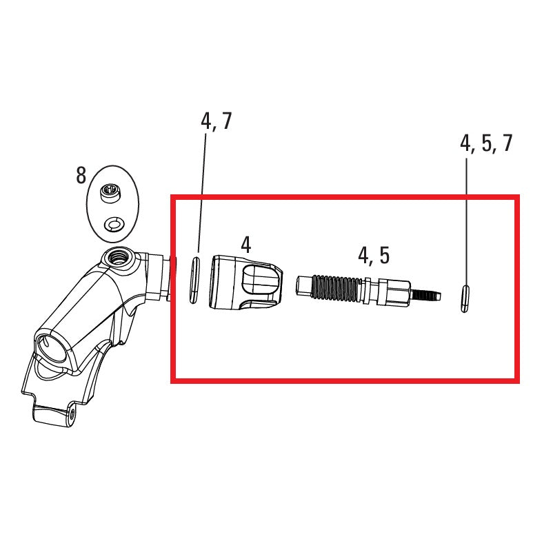 ROCKSHOX XLOC FLOODGATE SPRINT/FULL SPRINT 2014-2016 Remote Adjuster Kit
