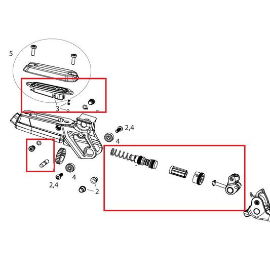 Sada interních dílů páčky SRAM CODE ULTIMATE/SILVER STEALTH C1