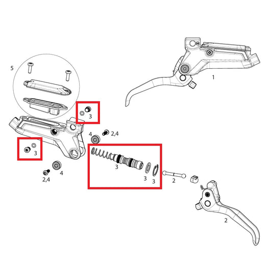 Service Kit SRAM Hamulce LEVEL ULTIMATE/SILVER STEALTH C1