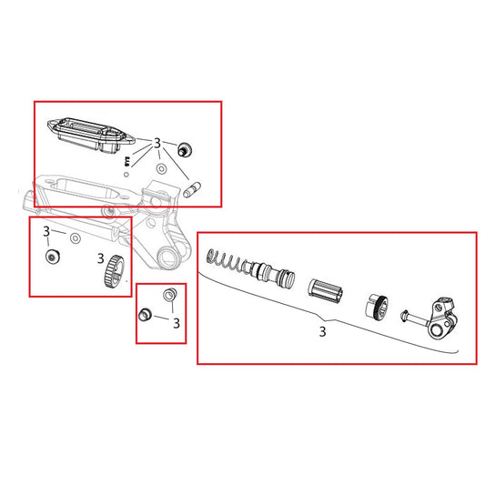 Kit Interna Delar för Spak SRAM MAVEN ULTIMATE/SILVER B1
