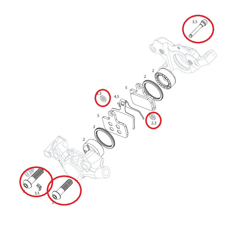 Calliper Bolt Kit SRAM LEVEL TLM/ULT/SLV B1