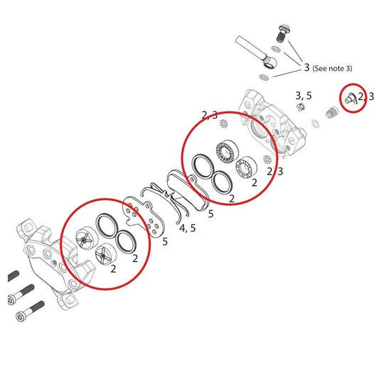Kit Εμβόλων για Δαγκάνα SRAM MAVEN Ultimate/Silver/Bronze
