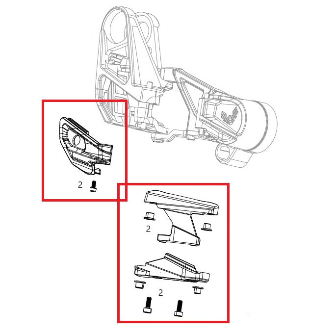Sada ochranných dílů přehazovače SRAM XX T-Type Eagle AXS