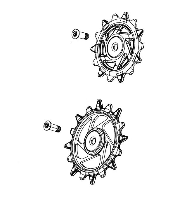 12-Speed Rear Derailleur Jockey Wheels SRAM X0/GX T-TYPE EAGLE AXS / RIVAL XPLR E1