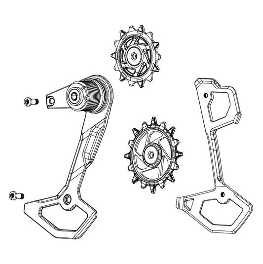 SRAM XX-SL T-TYPE EAGLE AXS -häkki + pyörät