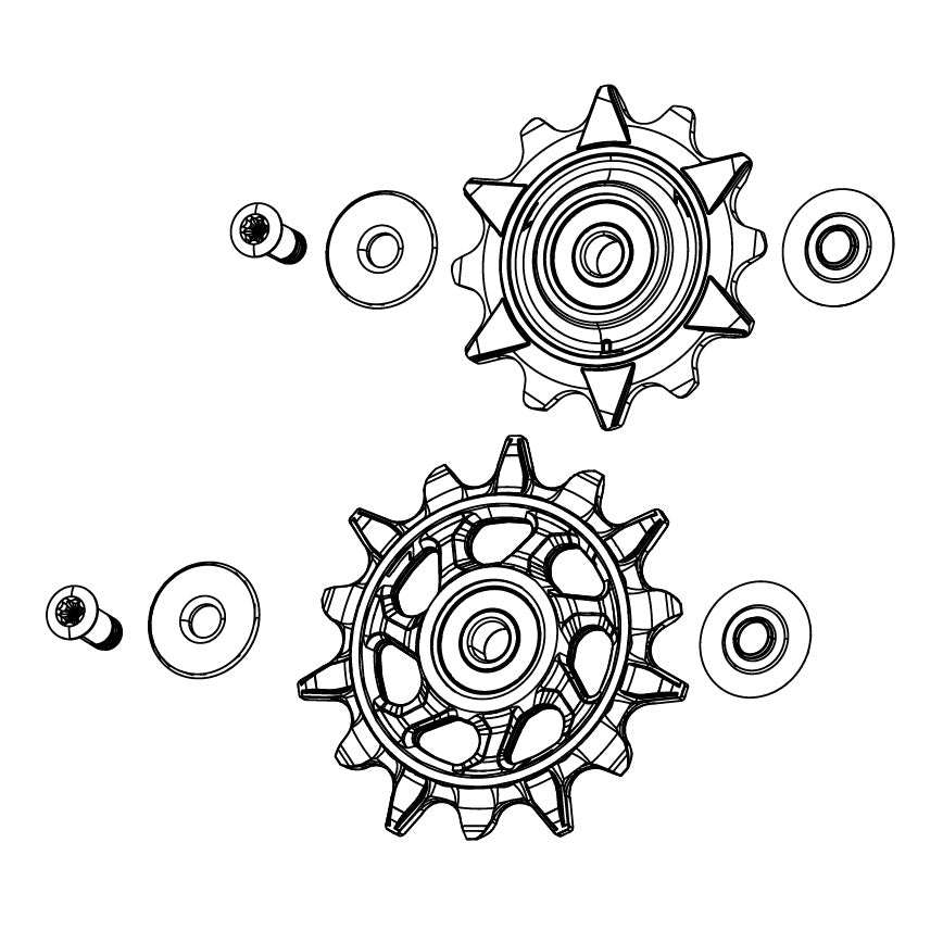 Bagskifterpulleyhjul 7V SRAM XX DH T-TYPE EAGLE AXS