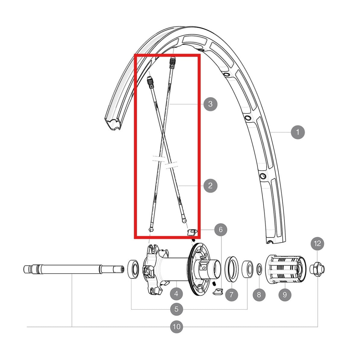 Kit 10 bakek MAVIC KSYRIUM PRO 275mm muttrar M7/7
