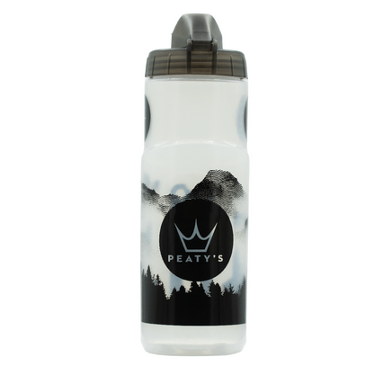 PEATY'S X FIDLOCK Mountains joogipudeli ja pudelihoidiku komplekt (600ml) Läbipaistev
