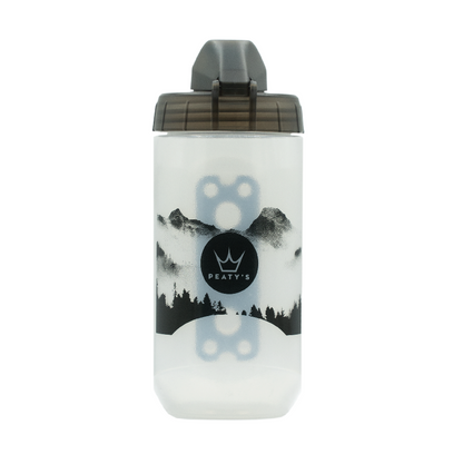 Gertuvės ir laikiklio komplektas PEATY'S X FIDLOCK Mountains (450ml) Skaidrus