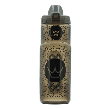 Súprava fľaše a košíka PEATY'S X FIDLOCK Logo (600 ml) dymová