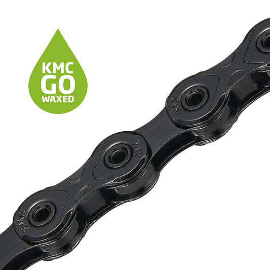 Kæde 12V KMC DLC 12 Waxed Sort Vokset