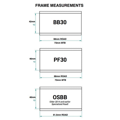 PRAXIS BB/PF30 73 mm Jooksupea