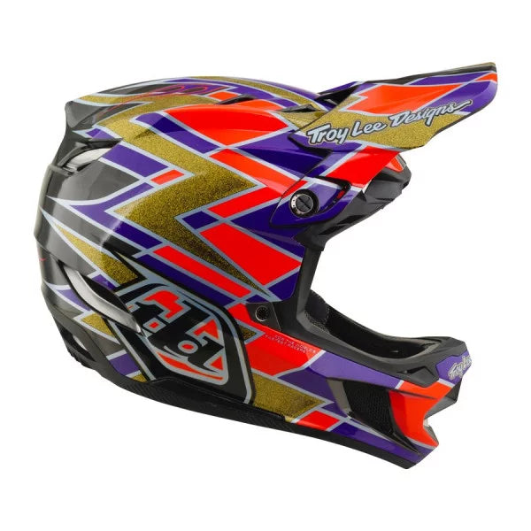 MTB-hjelm TROY LEE DESIGNS D4 CARBON MIPS FLUSH Orange/Lilla