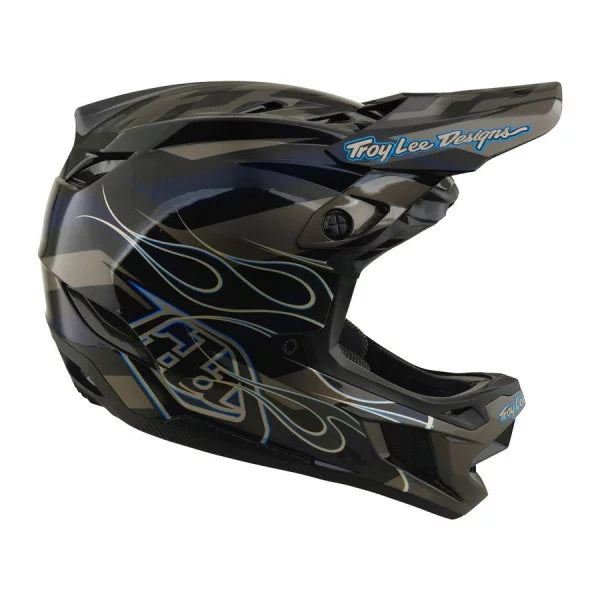 MTB helma TROY LEE DESIGNS D4 COMPOSITE MIPS BURST černá/modrá