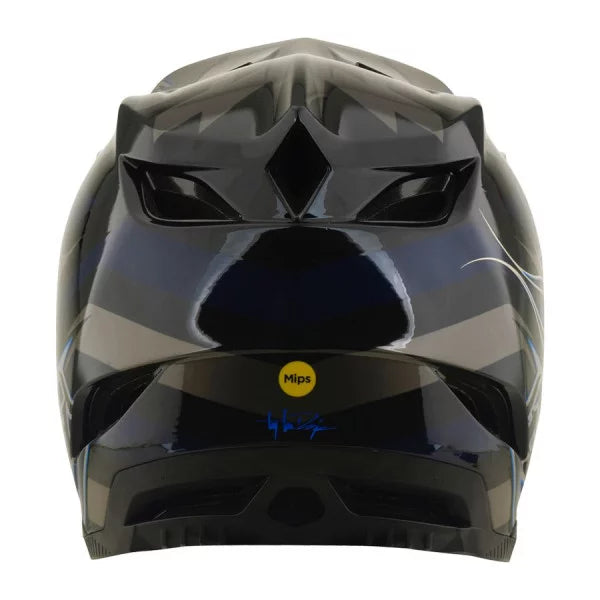 MTB helma TROY LEE DESIGNS D4 COMPOSITE MIPS BURST černá/modrá