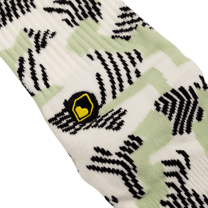 Sokker BURGTEC EVERYDAY CREW PATTERNED Hvid/Grøn