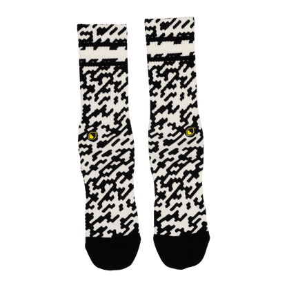 BURGTEC EVERYDAY CREW PATTERNED sokid must/valge