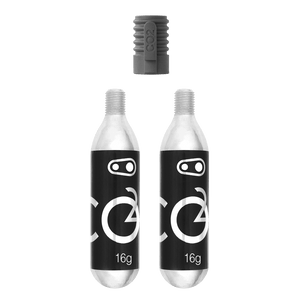 Cartuș CO2 filetat CRANKBROTHERS de 16 g, cu cap de perforare Klic (x2)