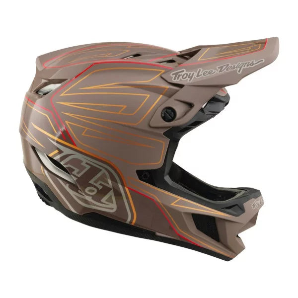 TROY LEE DESIGNS D4 POLYACRYLITE MIPS SHADOW PRO Brown MTB Helmet