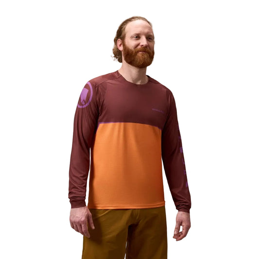 Shirt ENDURA SINGLETRACK CORE PRINTED Lange Mouwen End Orange