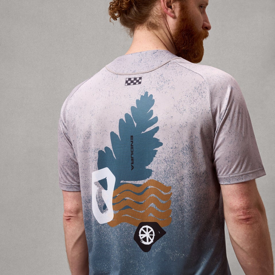ENDURA SINGLETRACK PRINT Short Sleeve Jersey Titanium