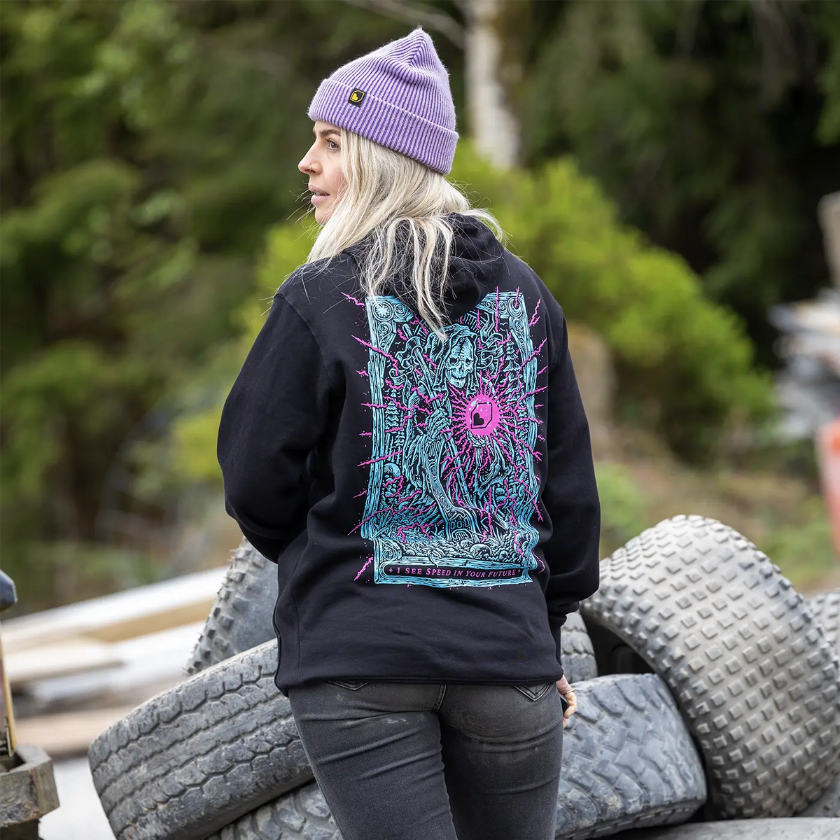 Hættetrøje BURGTEC TARROT HOODIE Sort