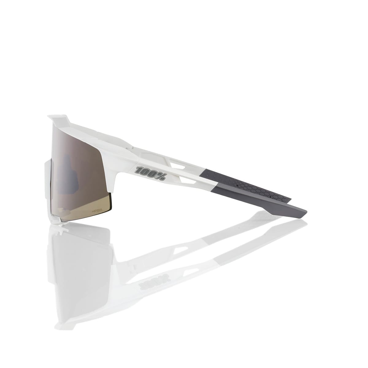 100% SPEEDCRAFT White Matt Hiper Mirror Silver glasses