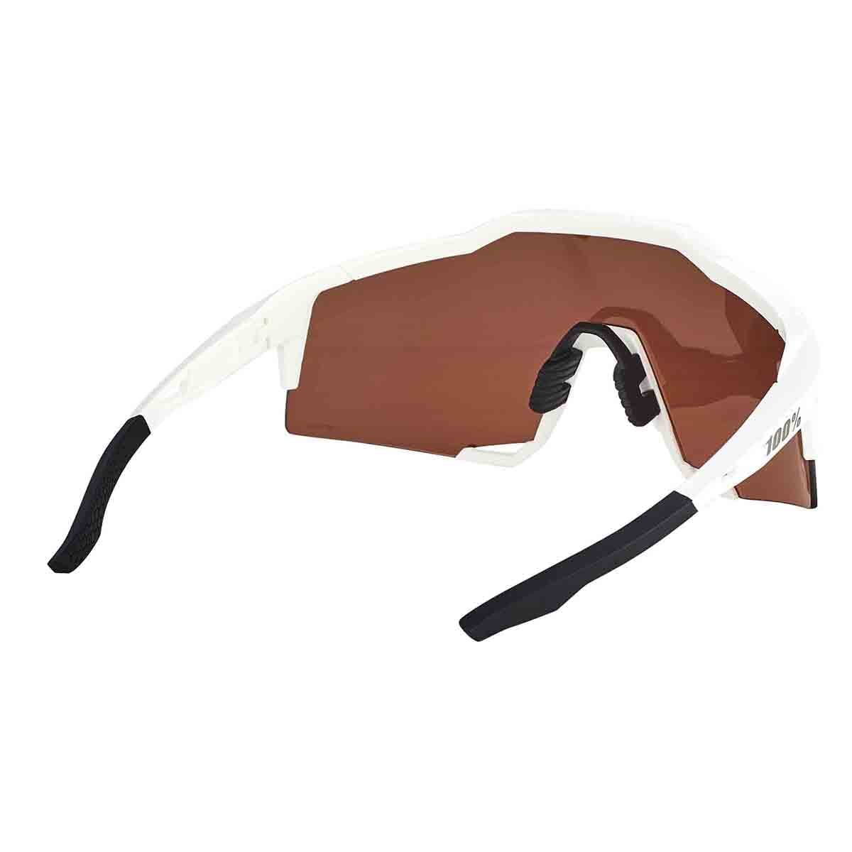100% SPEEDCRAFT White Matt Hiper Mirror Silver glasses