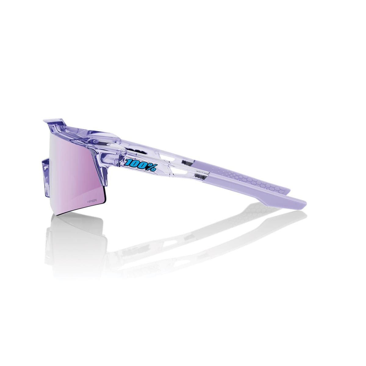 100% SPEEDCRAFT XS POLISHED Translucent Hiper Mirror Lavender Glasses