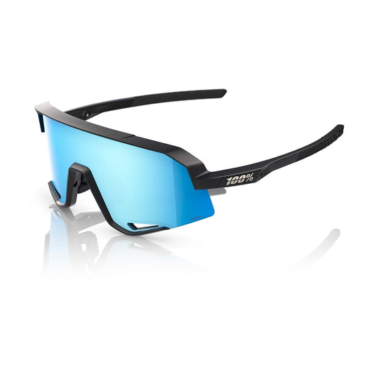 Bril 100% SLENDALE Zwart Mat Hipper Mirror Blauw
