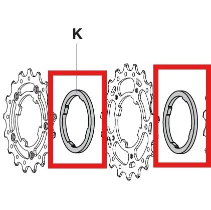 Αποστάτης Κασέτας CAMPAGNOLO CENTAUR 10V 2,55mm (x2)
