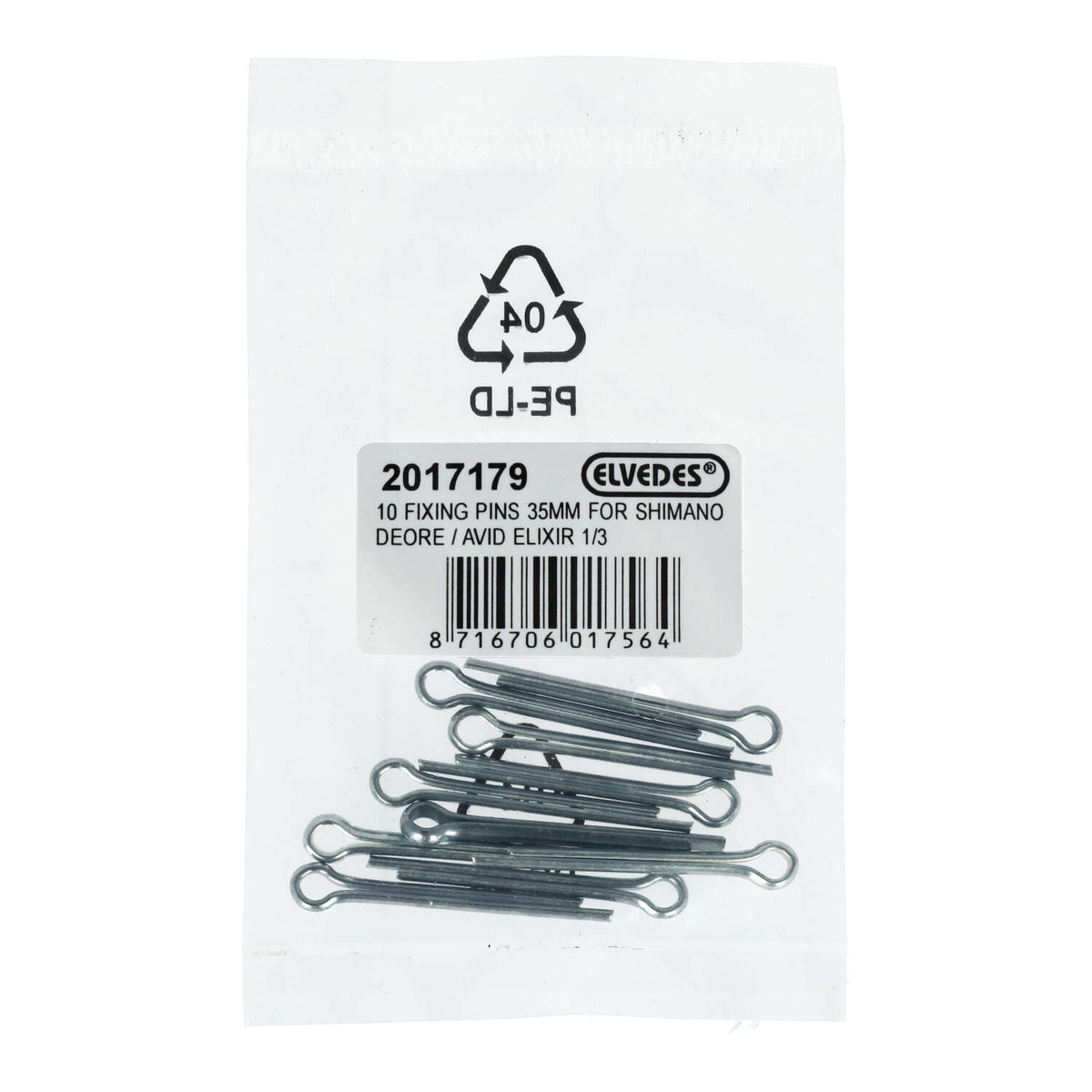 Sæt med 10 ELVEDES-stifter 35mm til Shimano Deore/Avid Elixir 1/3