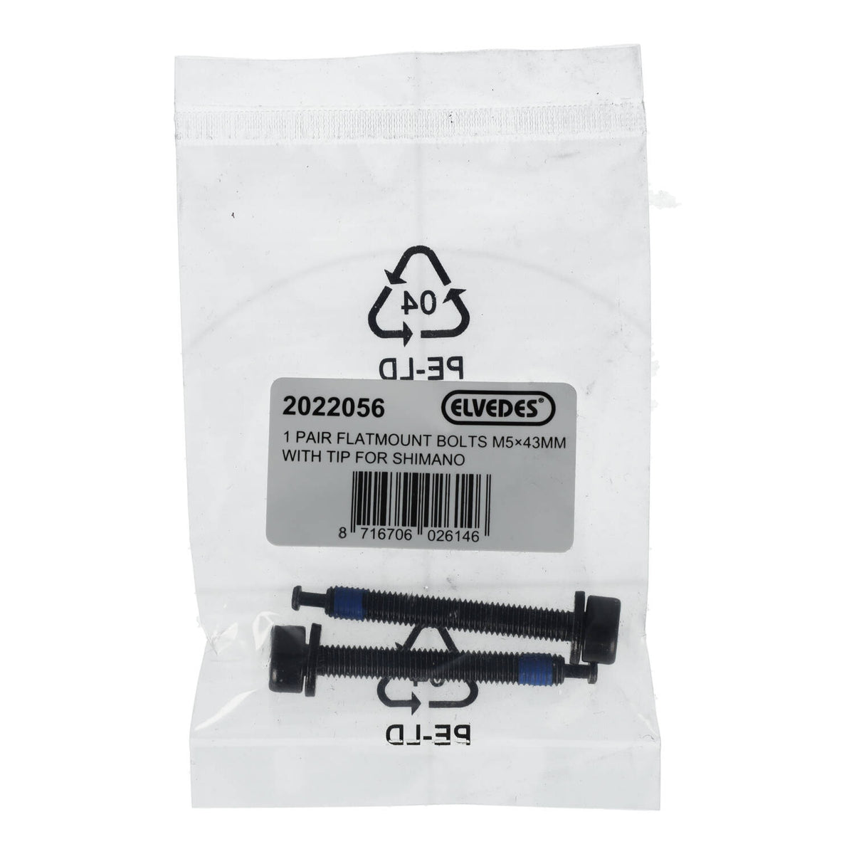 Bevestigingsschroef Achterremklauw ELVEDES FM Shimano M5x43 Type C