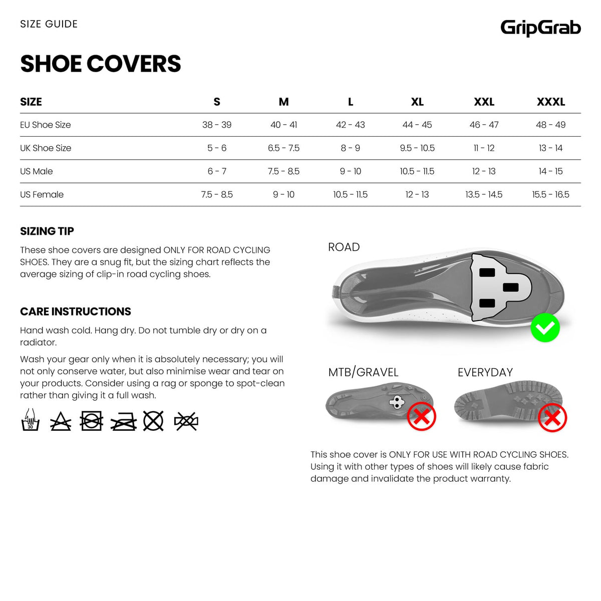 GRIPGRAB PACR WATERPROOF ROAD Overshoes Black