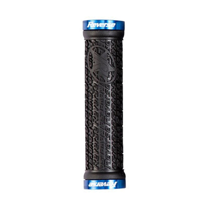 REVERSE COMPONENTS STAMP Lock-On Grips Ø 30mm Black/Blue