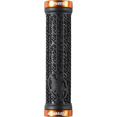 REVERSE COMPONENTS STAMP Lock-On Grips Ø 30mm Black/Orange