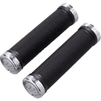 REVERSE COMPONENTS R-SHOCK Lock-On Grips Black/Silver