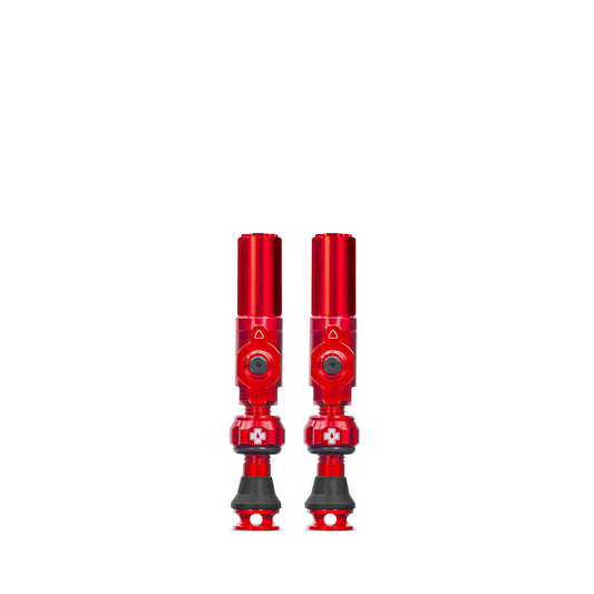 MUC-OFF Big Bore Hybrid Tubeless-ventiler (Schrader) Small Rød