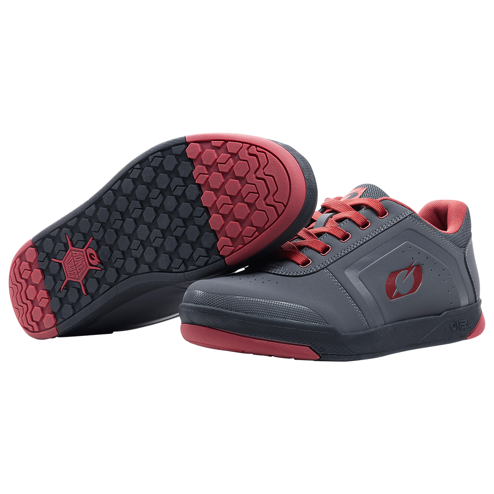 O'NEAL PINNED FLAT MTB Shoes Grey/Red