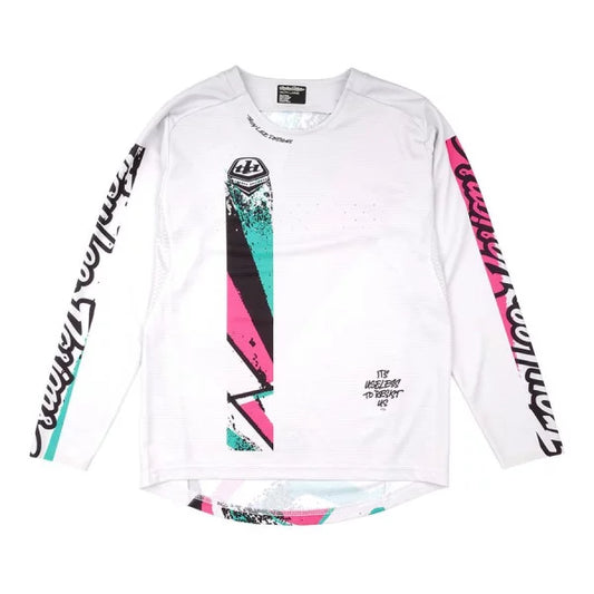 Trøje TROY LEE DESIGNS SPRINT FULL PULL Junior Lange Ærmer Hvid