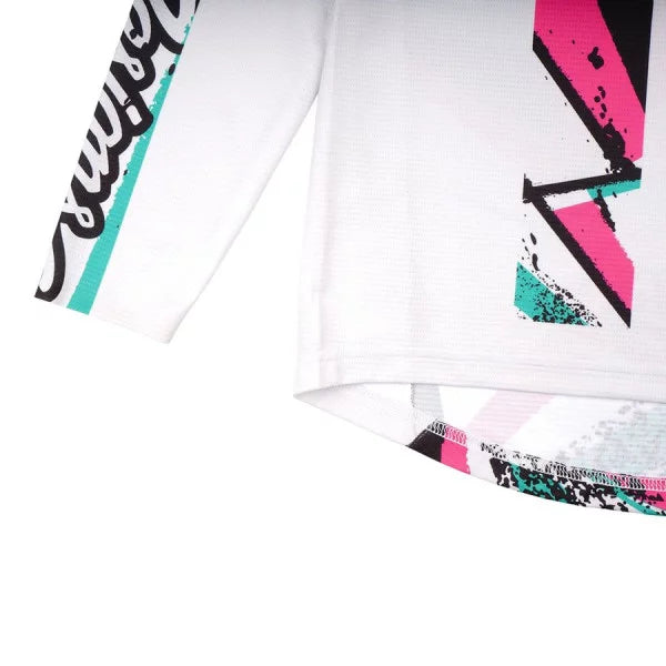 Tröja TROY LEE DESIGNS SPRINT FULL PULL Junior Långärmad Vit