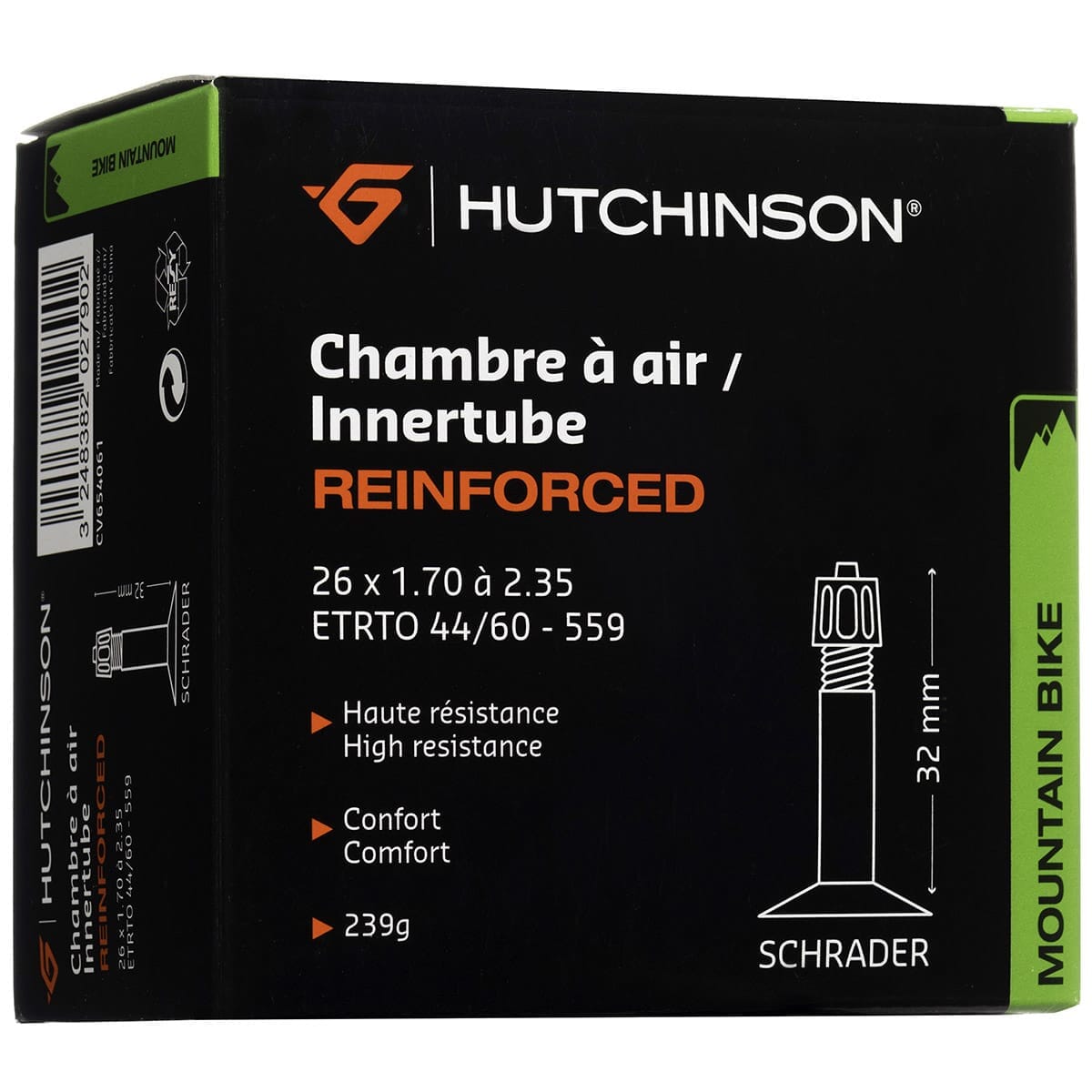 Duše HUTCHINSON REINFORCED 26x 1.70 - 2.35 SCHRADER 32mm